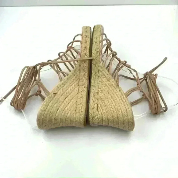 Ralph Lauren Purple Collection sandals 8.5 pink Italian leather Espadrilles - Picture 5 of 11